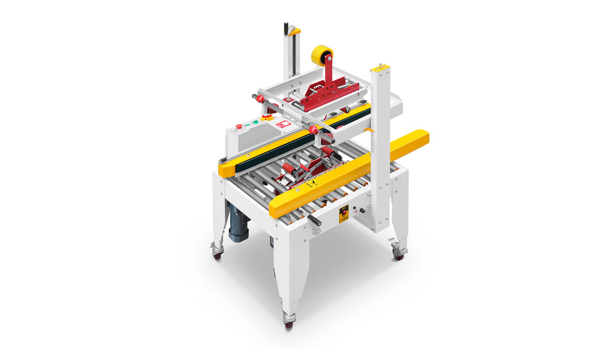 JS-FXZ500B 左(zuo)右驅動配(pèi)聯線手動(dong)自動折蓋(gai)膠帶封箱(xiang)機